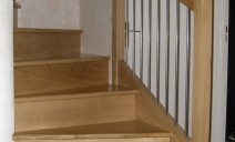 habillage chêne marche et contre-marche escalier hélicoïdal
